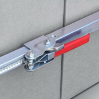 Støttestang/Klemmeskinne med Gummifødder...