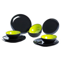 Melamin Sæt Grey-Line Lime 12 dele