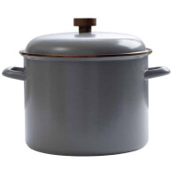 BAREBONES STOCK POT/ENAMEL/SLATE GREY