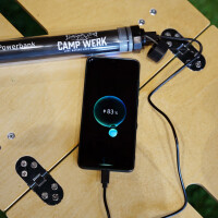 Campwerk LED-Camping-Lampe RGB mit Powerbank IP68