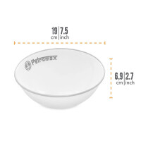 Petromax Emaljeskåle hvid 2 stykker