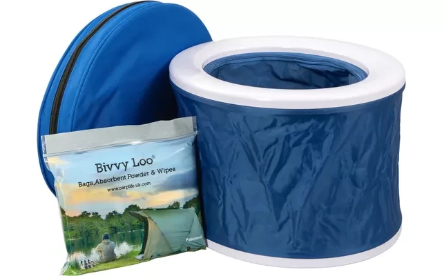 Bivvy Loo transportabel campingtoilet med bæretaske blå